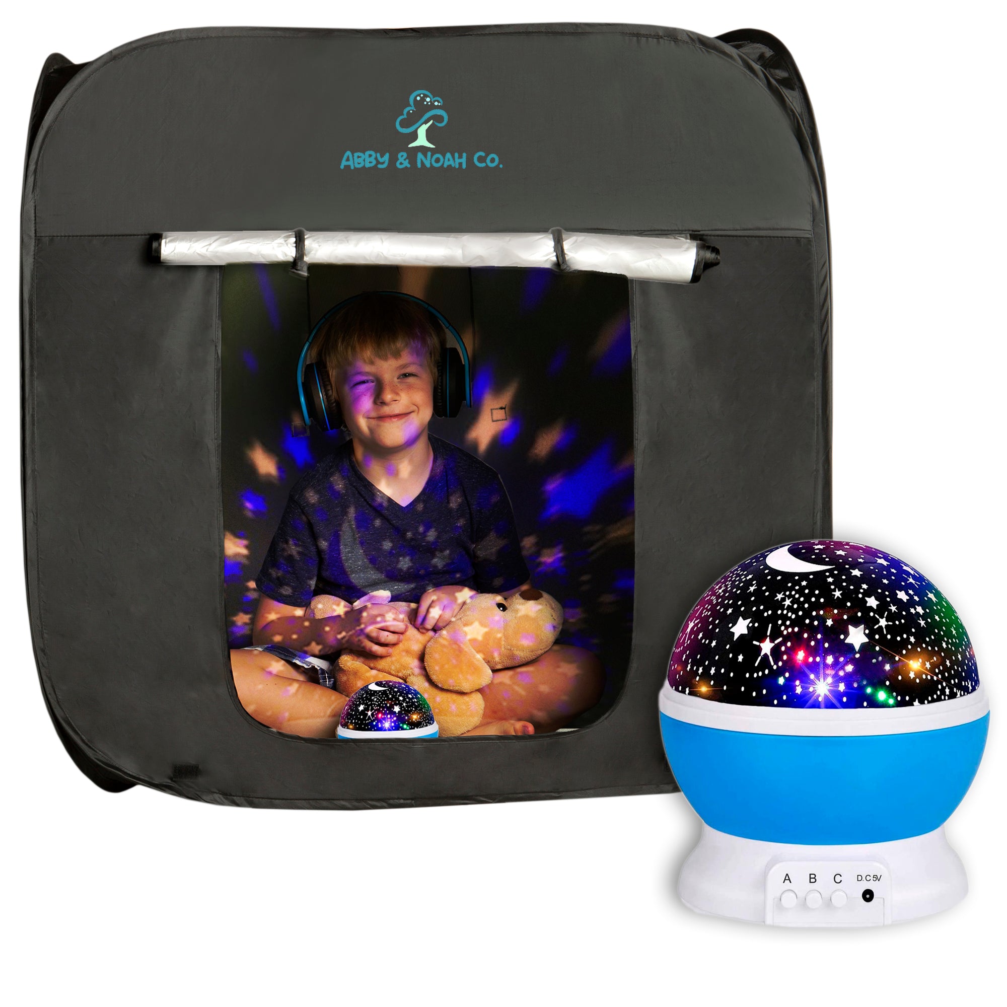 Therapist-Designed Sensory Blackout Tent for Kids WITH Complimentary Galaxy  Light Projector