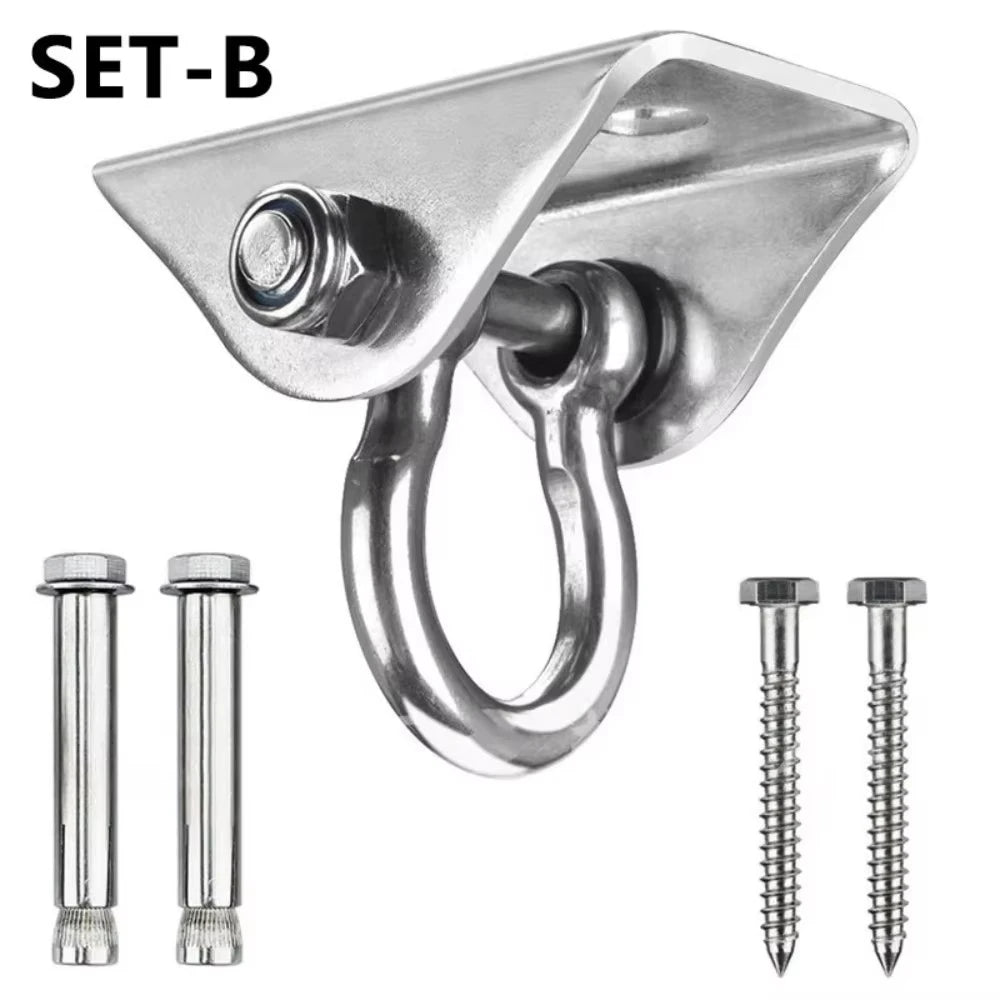 SUS304 Suspension Hooks Ceiling Wall Mount Fixed Plate Bag Hanger Bracket for Yoga Hammock Hanging Chair Sandbag Aerial Silks