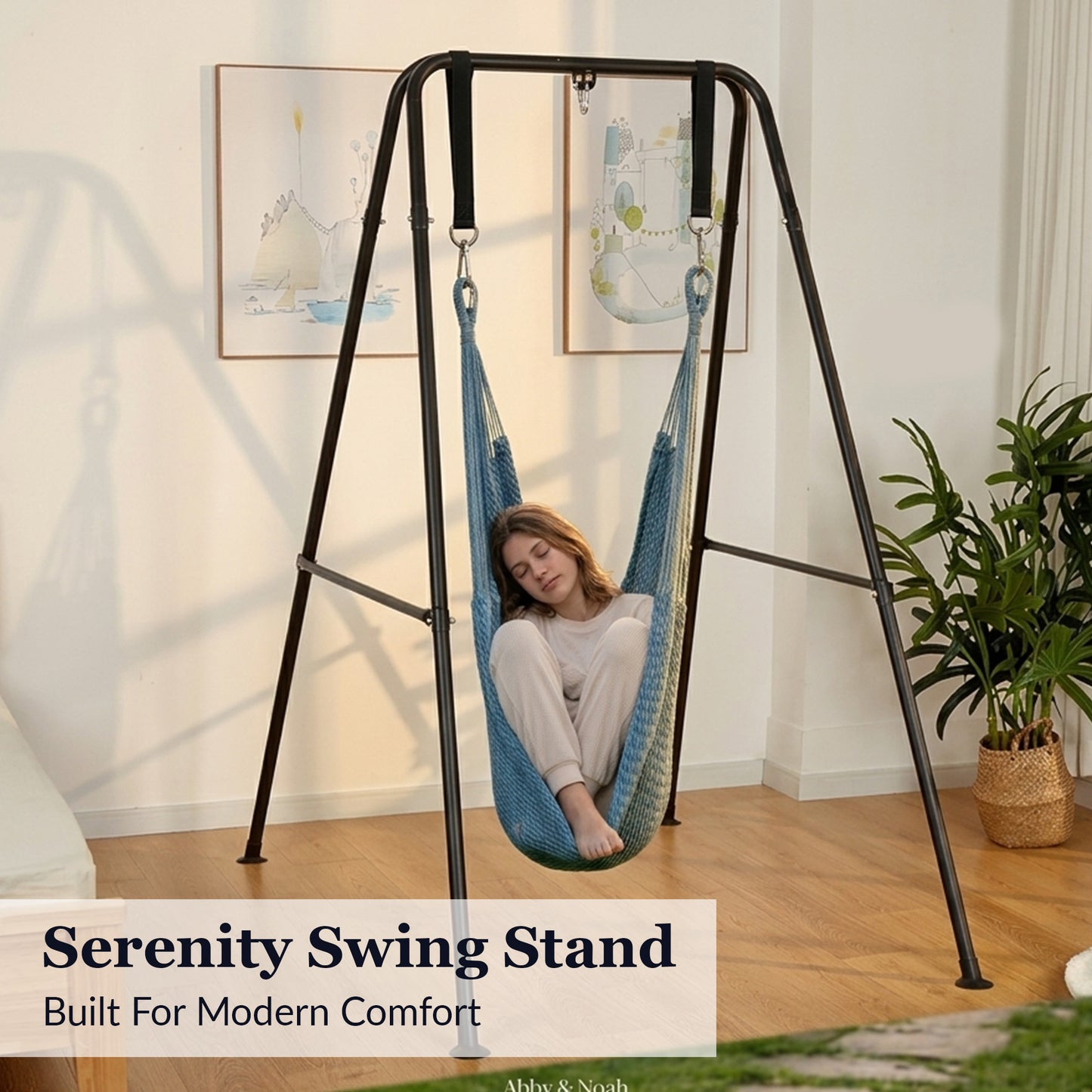 Abby & Noah Sensory Swing Stand | Heavy-Duty Foldable Steel Frame