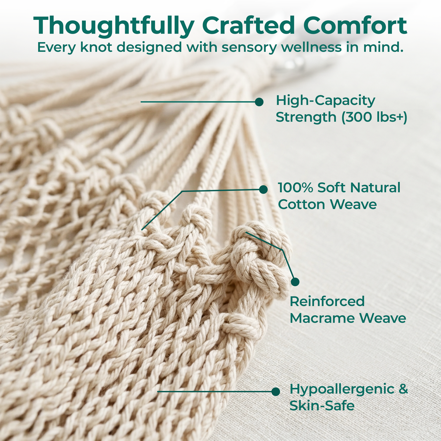 Therapist-Designed Handwoven Cotton Sensory Swing