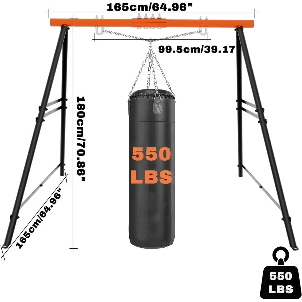 Heavy-Duty Outdoor Swing Stand, Supports Up to 550lbs, Ideal for Swings and Hammocks (Swing Not Included), Orange