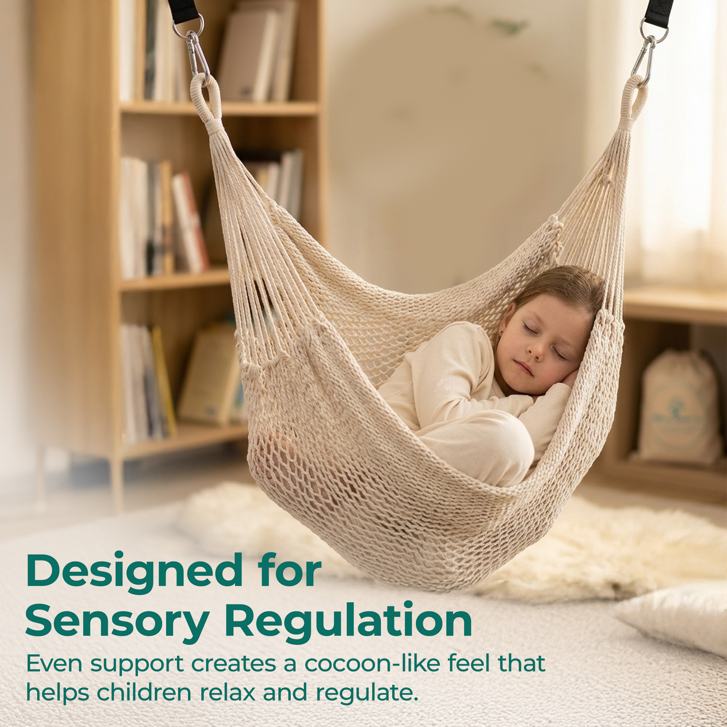 Therapist-Designed Handwoven Cotton Sensory Swing