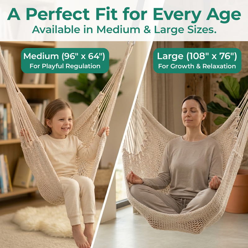 Therapist-Designed Handwoven Cotton Sensory Swing