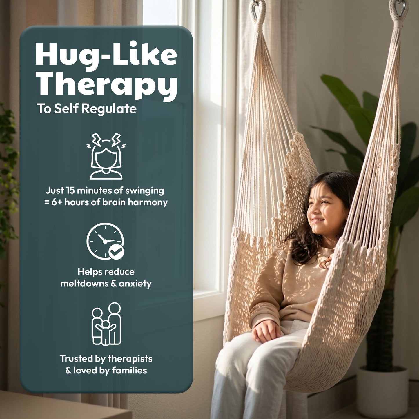 Therapist-Designed Handwoven Cotton Sensory Swing