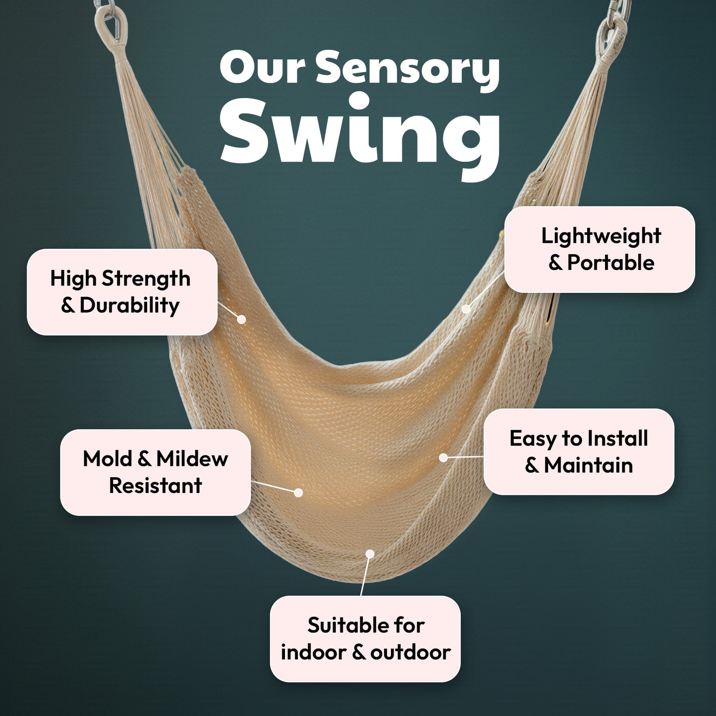 Therapist-Designed Handwoven Cotton Sensory Swing