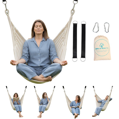 Premium Therapist-Designed Handwoven Cotton Sensory Swing (Large)
