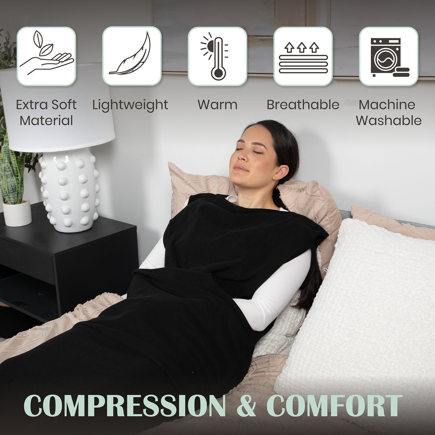 Wearable Compression Blanket Hoodie for Teens and Adults