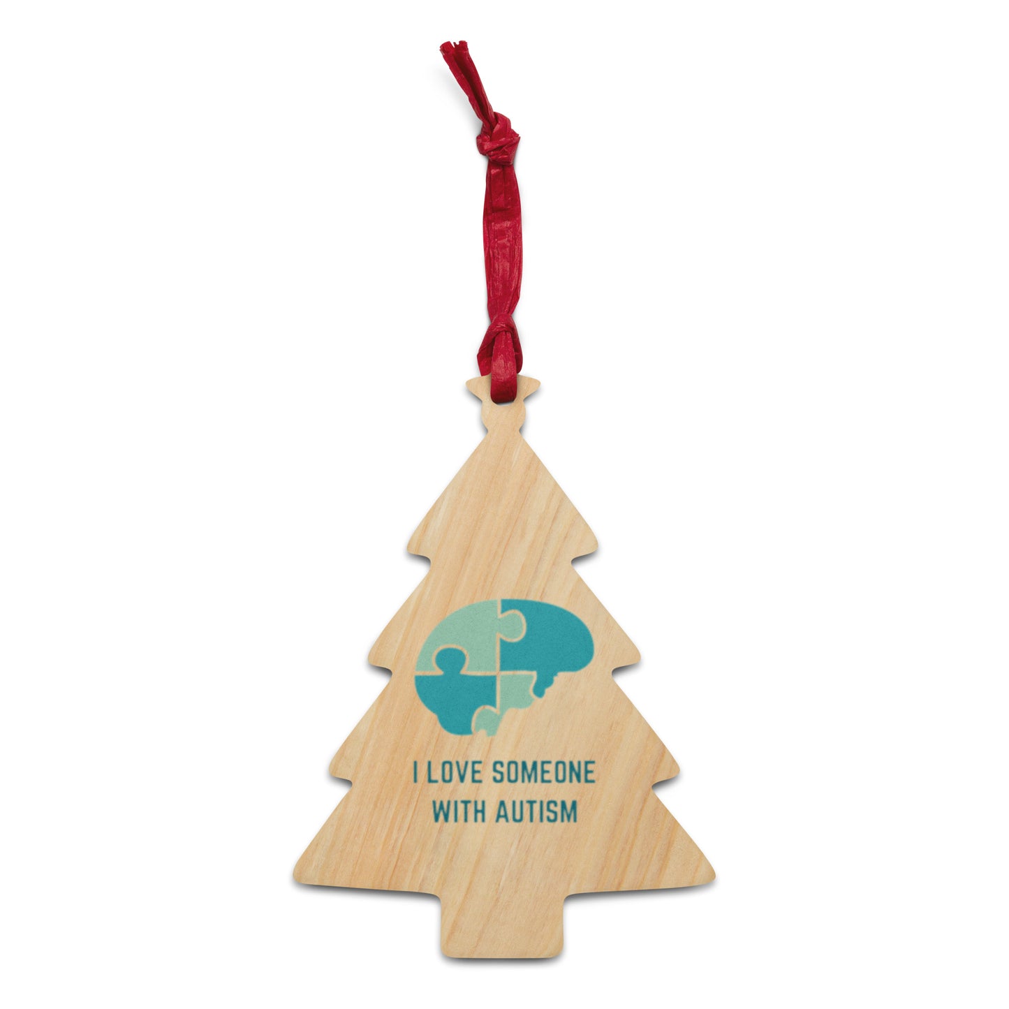 "I Love Someone with Autism" Wooden ornaments